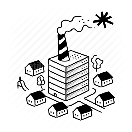 Hand-drawn illustration of a connected server hub supporting a community